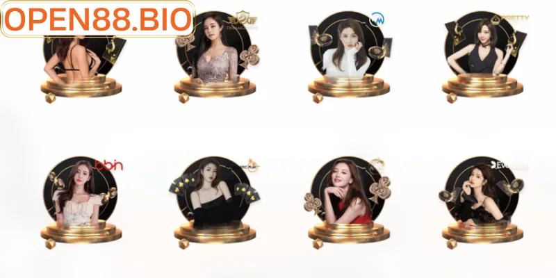 Giao diện sảnh cược casino Open88 chuyên nghiệp